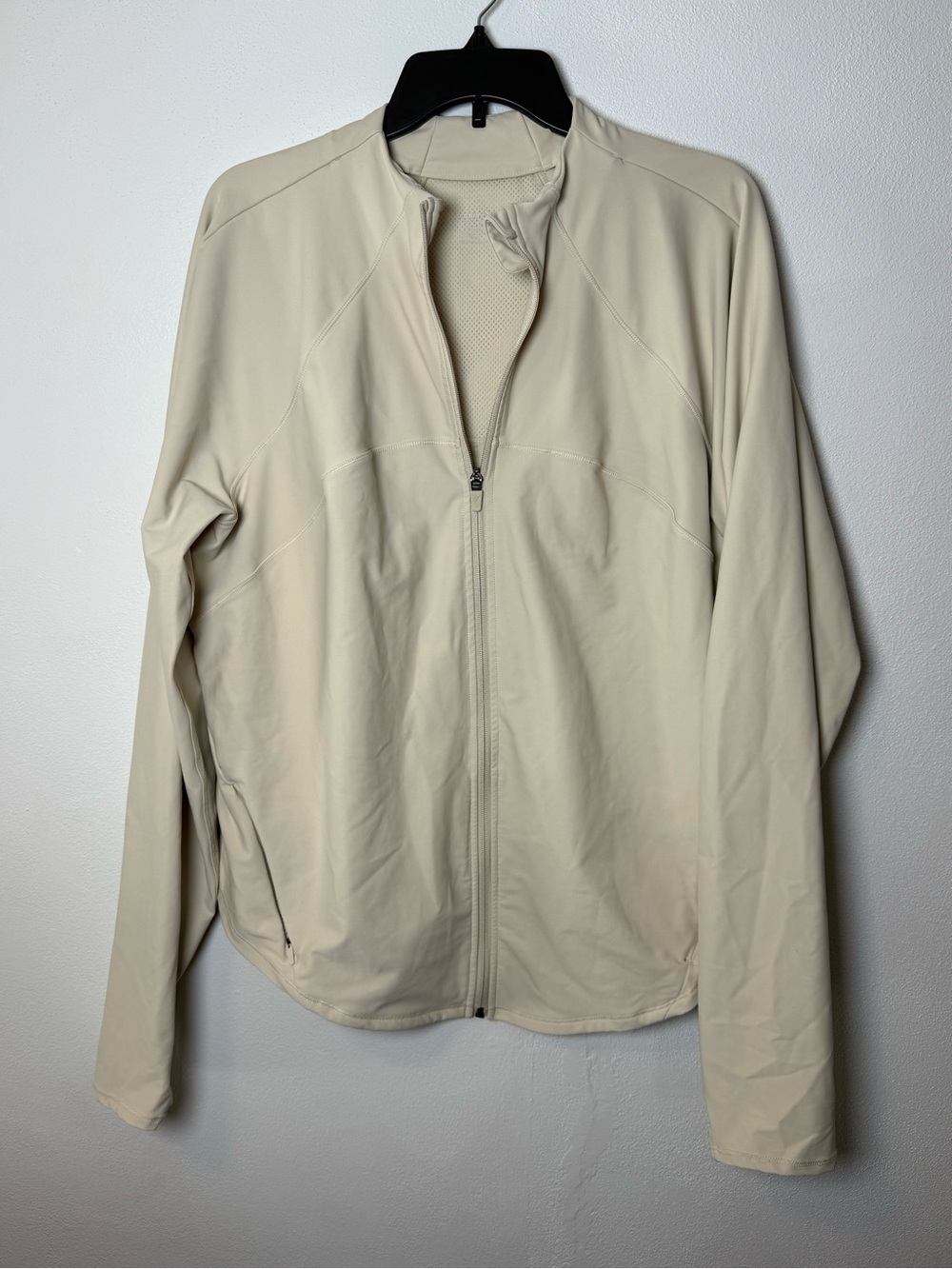 Old Navy Cropped Beige Lightweight Zip-Up Jacket - Picture 5 of 6